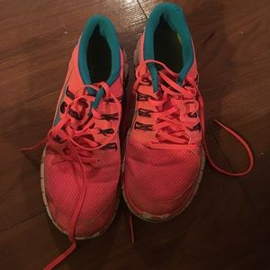 Nike shoes! Hot pink and turquoise!