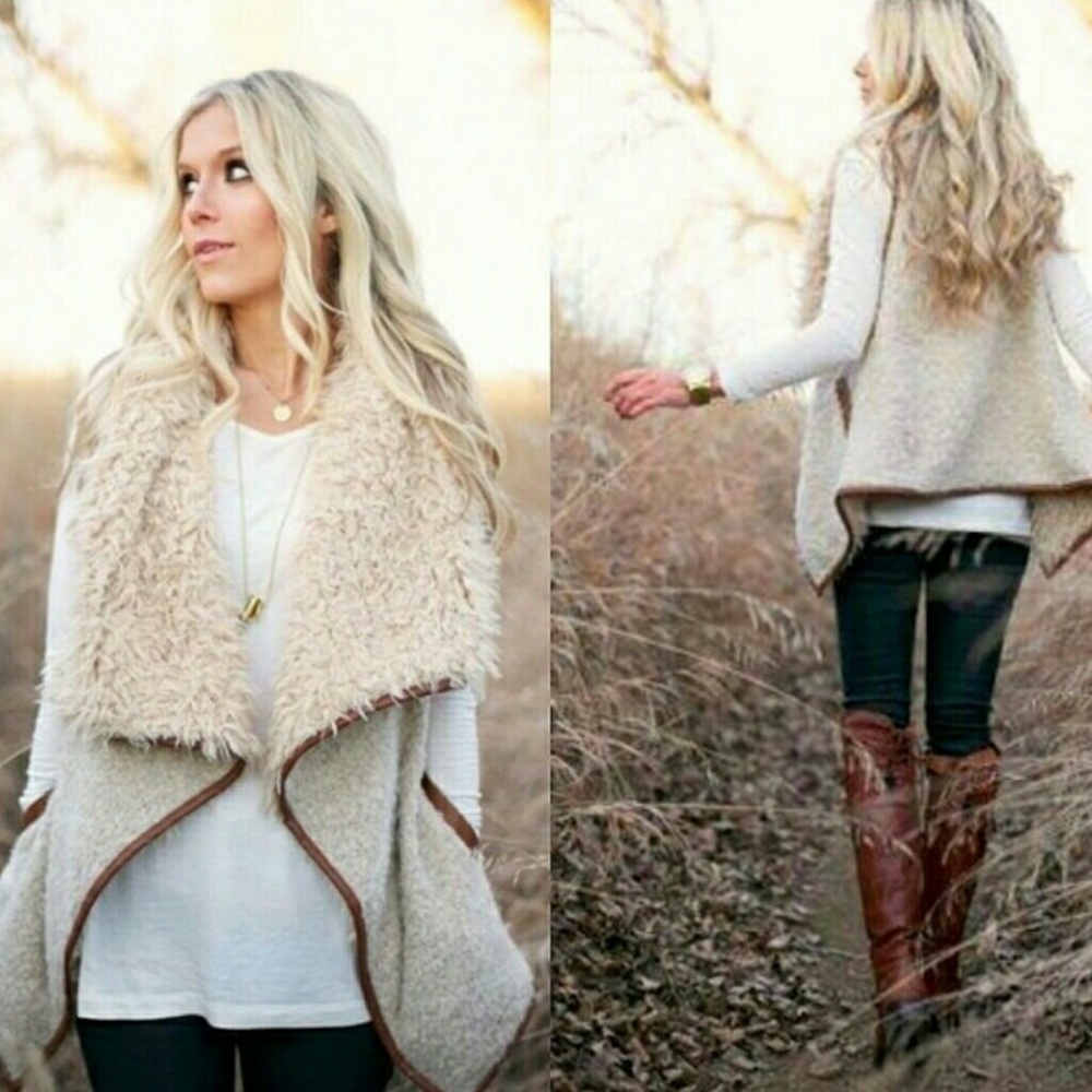 Faux fur vest