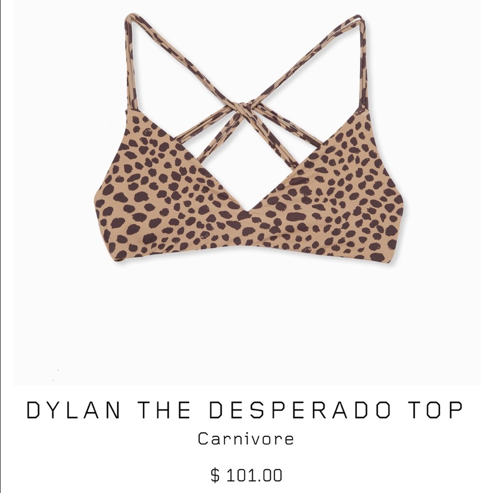 Cheetah print bikini top - size S