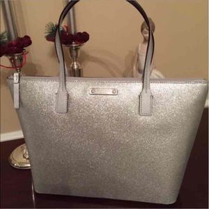 ❗️SALE❗️ Kate Spade Haven Lane Silver Tote.
