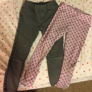 Bundle of motto pants and legging