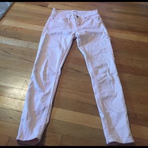 Pink cropped jeans