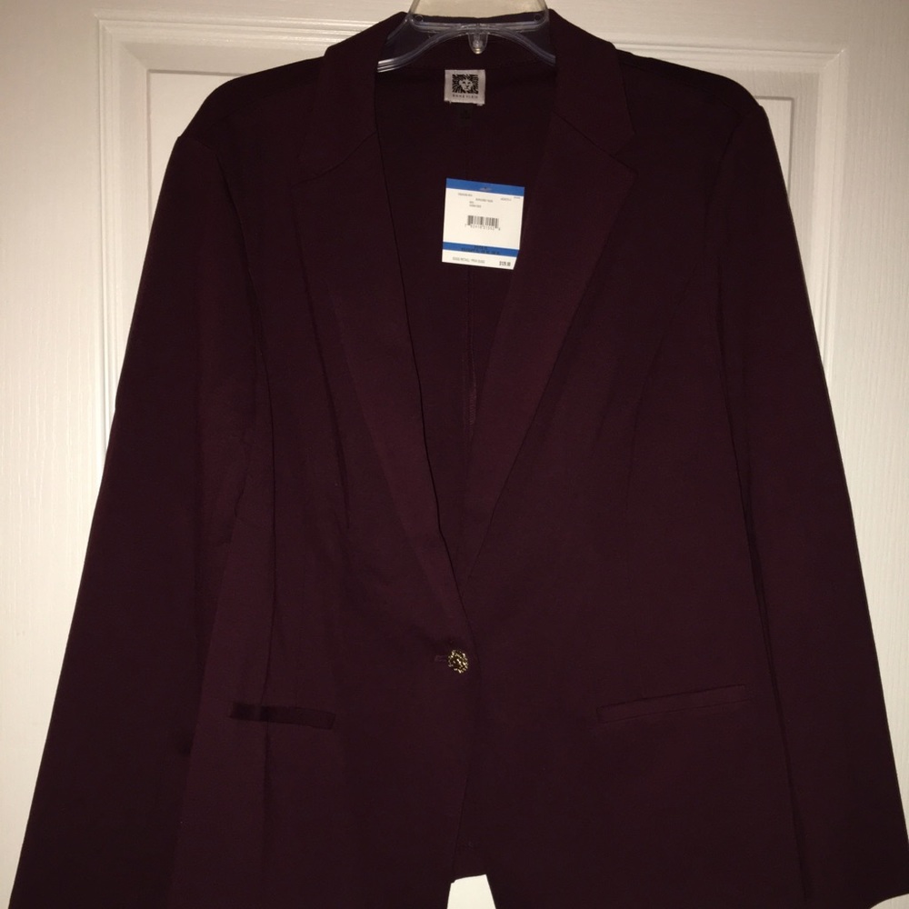 Brand New Burgundy Ann Klein Blazer