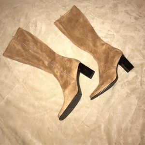 Franco Sarto Tan Suede Boots
