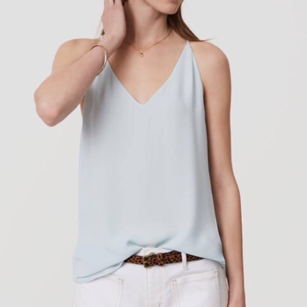 2 Loft strappy camis both blue