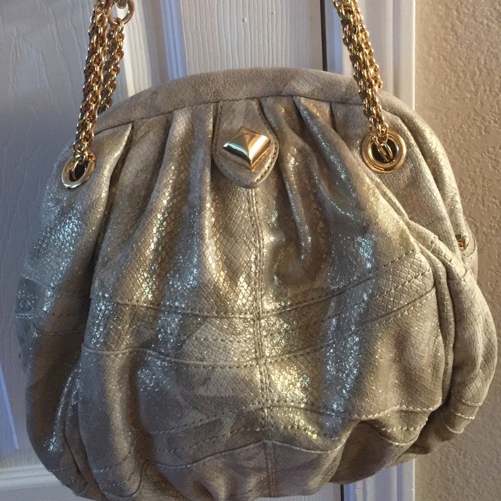 Oryany gold Metallic Handbag
