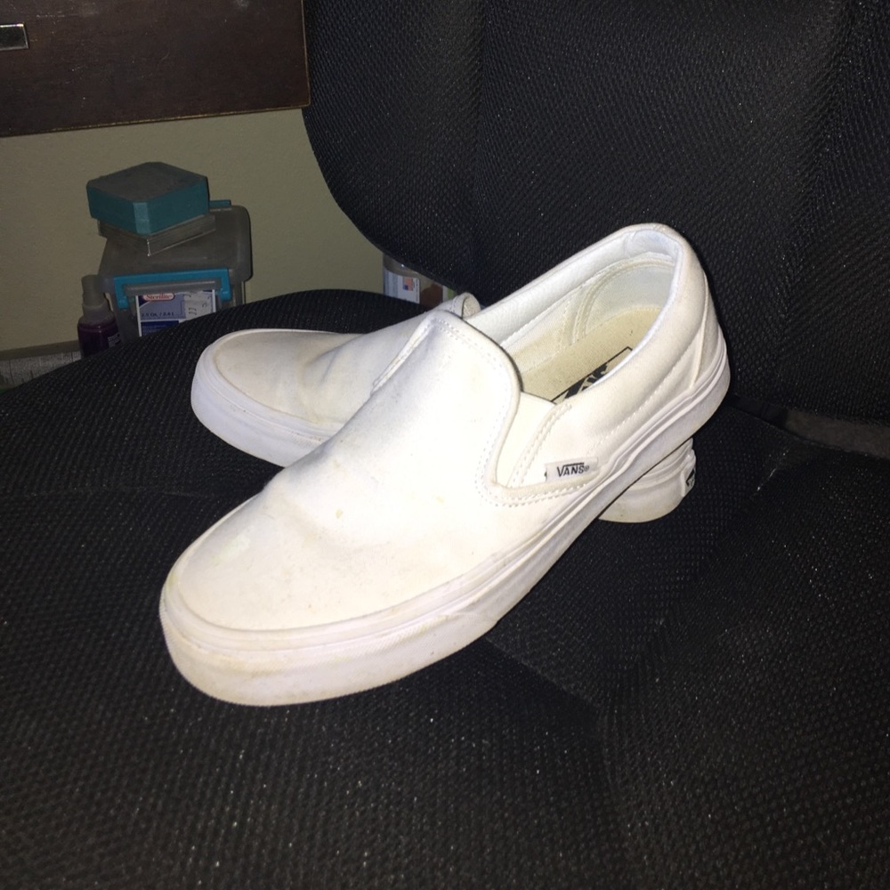 Brand New Classic White Slip on Vans *please share