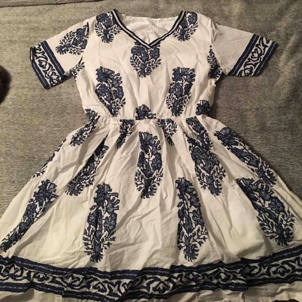 Cute Greek-isles inspired dress small