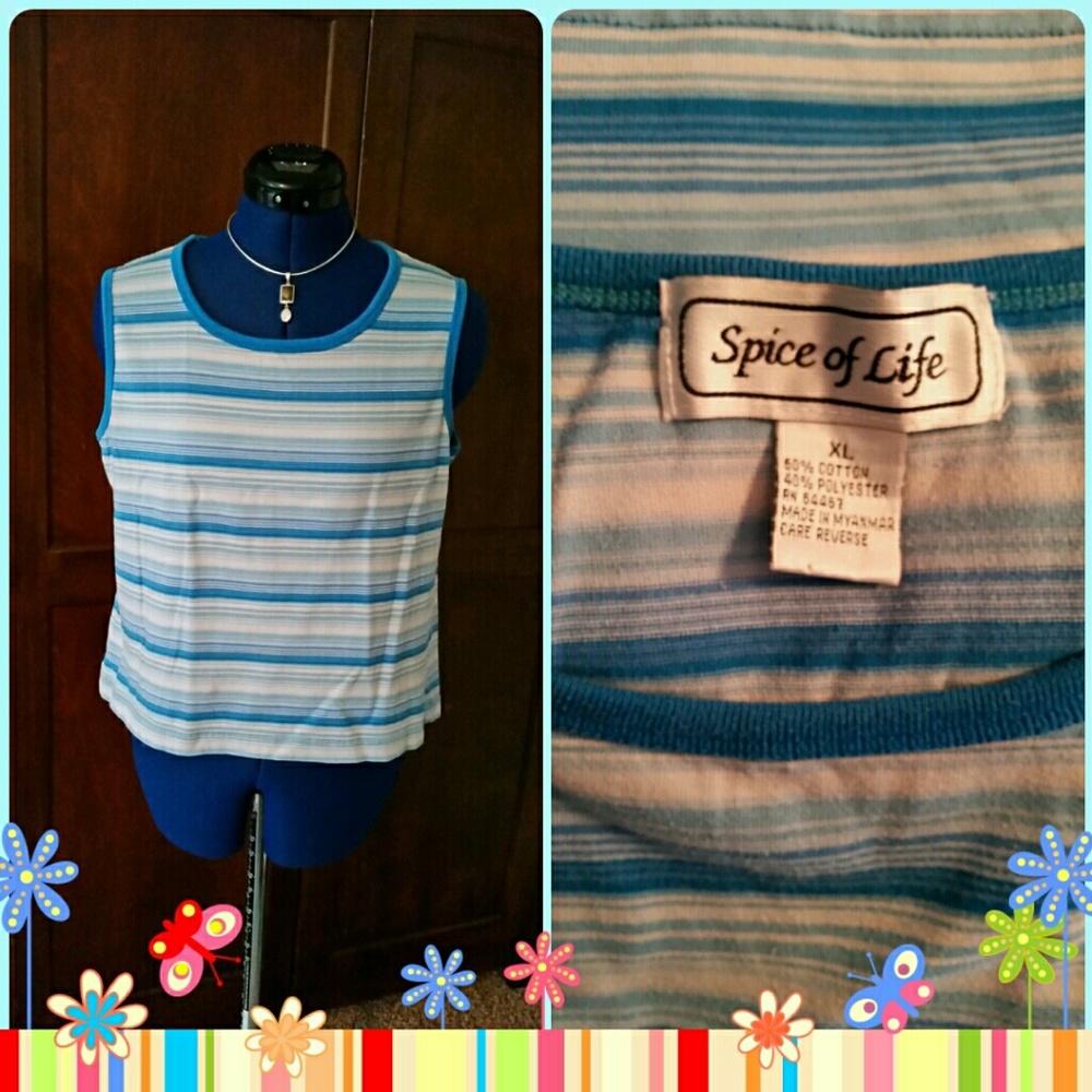 Striped Sleeveless Crop Top