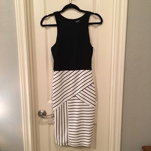 Black and White midi dress