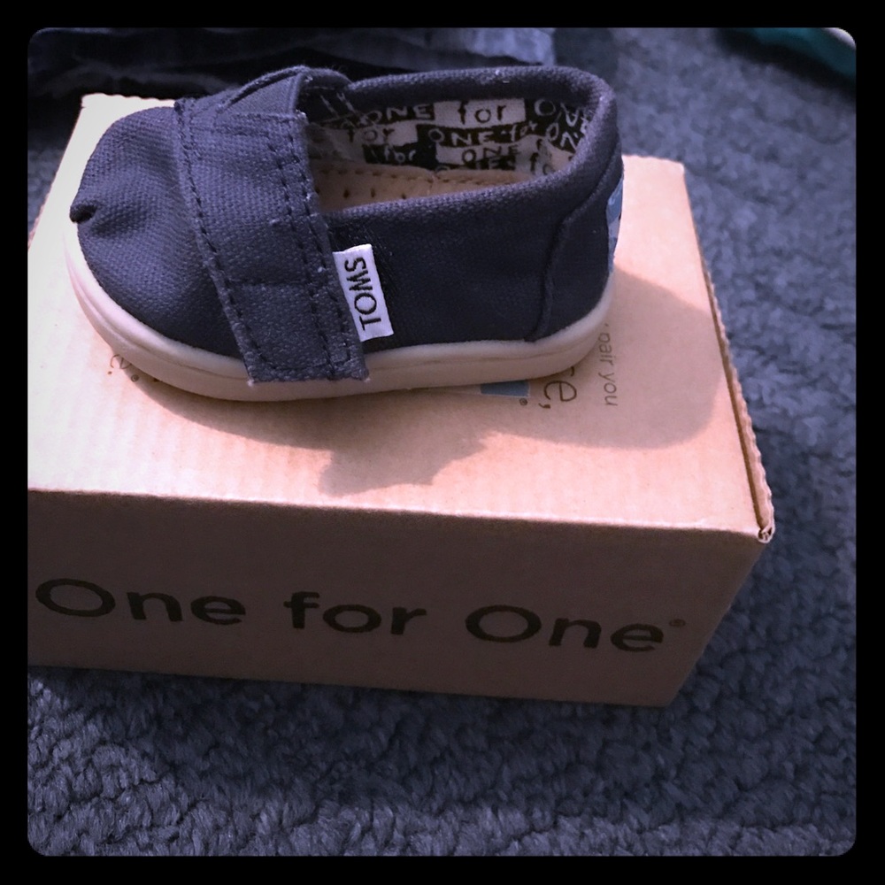 Classic Navy Toms, Size 2
