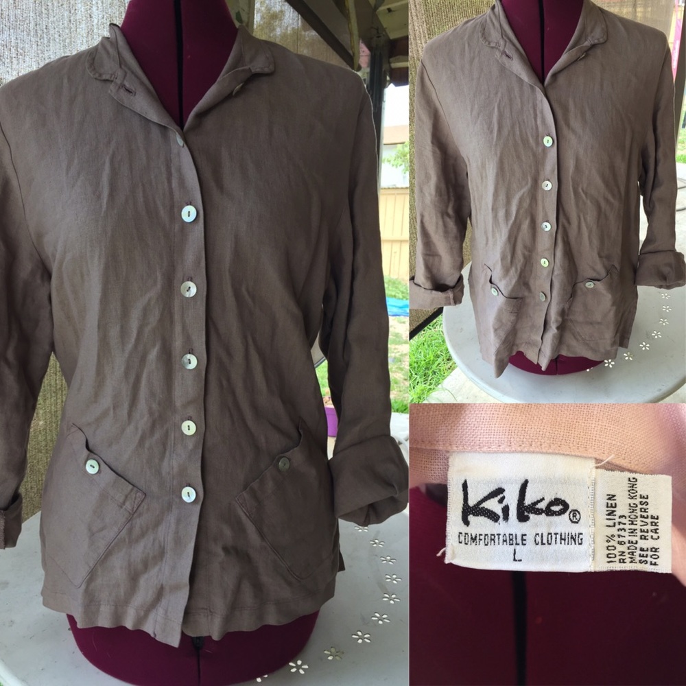 Khaki long sleeves button up