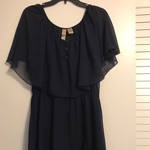 🔹 Navy Blue Summer Dress 🔹