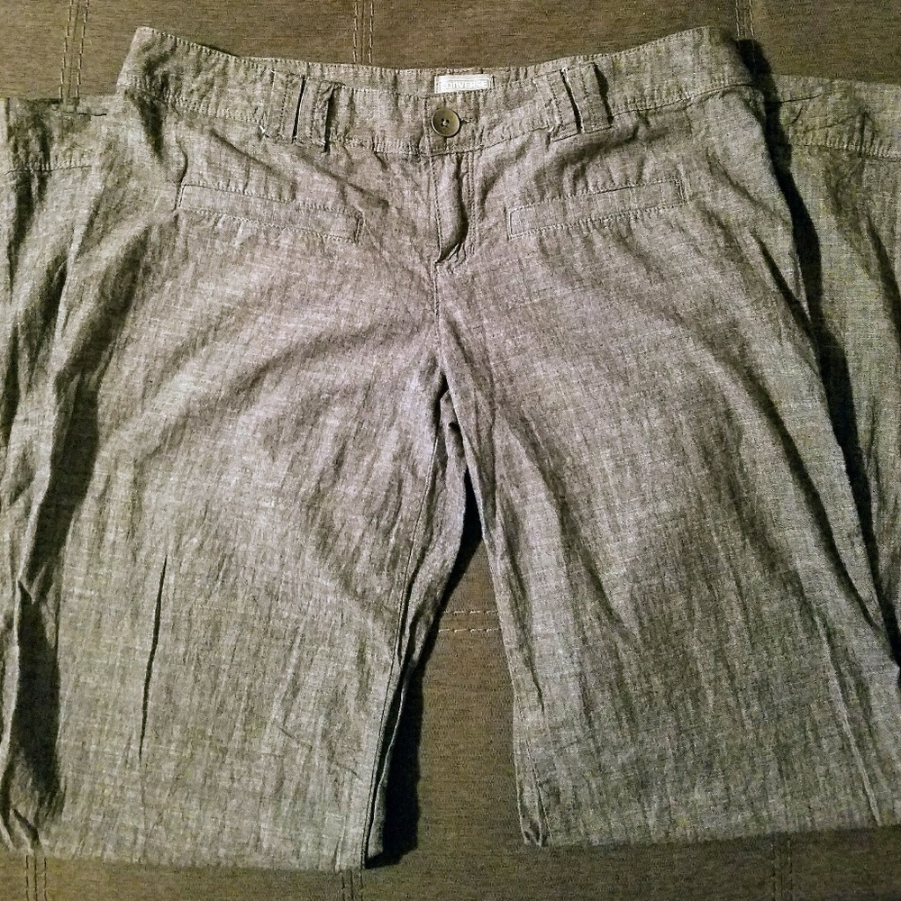 Gray Linen Coverse Dress Pants