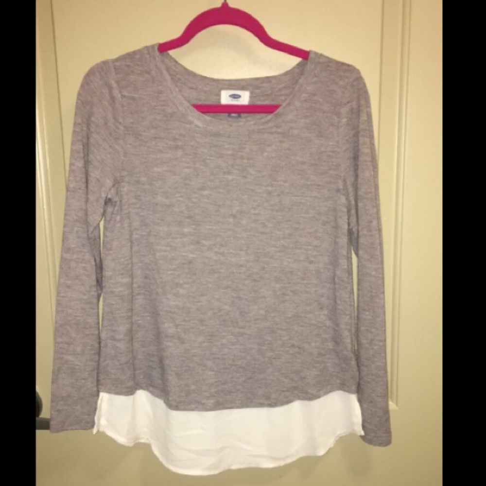 Old Navy Lavender and White Long Sleeve