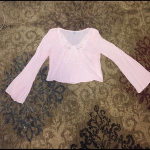 Flare Sleeve Crop Top