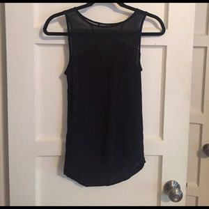 Black and mesh tank top