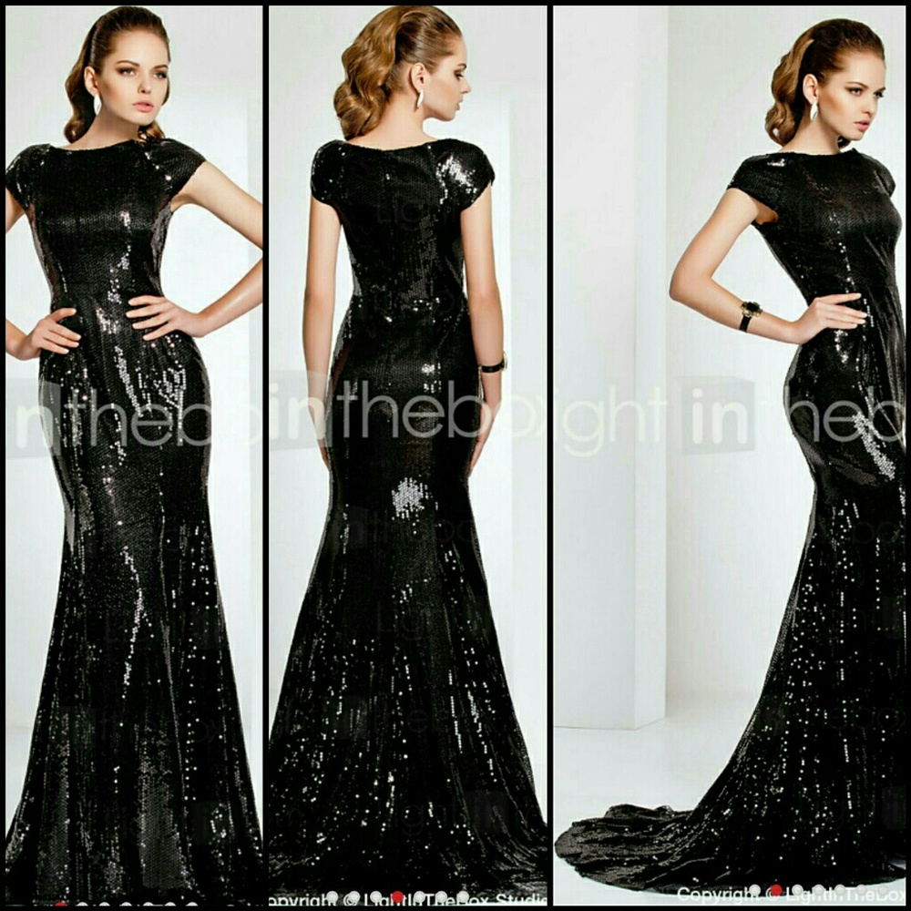 Black Sequined Dress