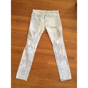 Grey White Ripped J Brand Jeans