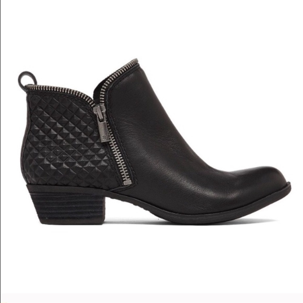 LUCKY BRAND Bartalino Leather Quilted Booties 7.5