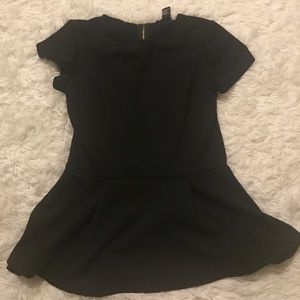 Forever 21 Black Peplum Top