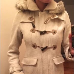 Guess off white coat