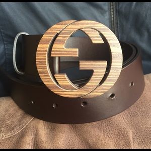 Authentic Gucci Brown Leather Belt