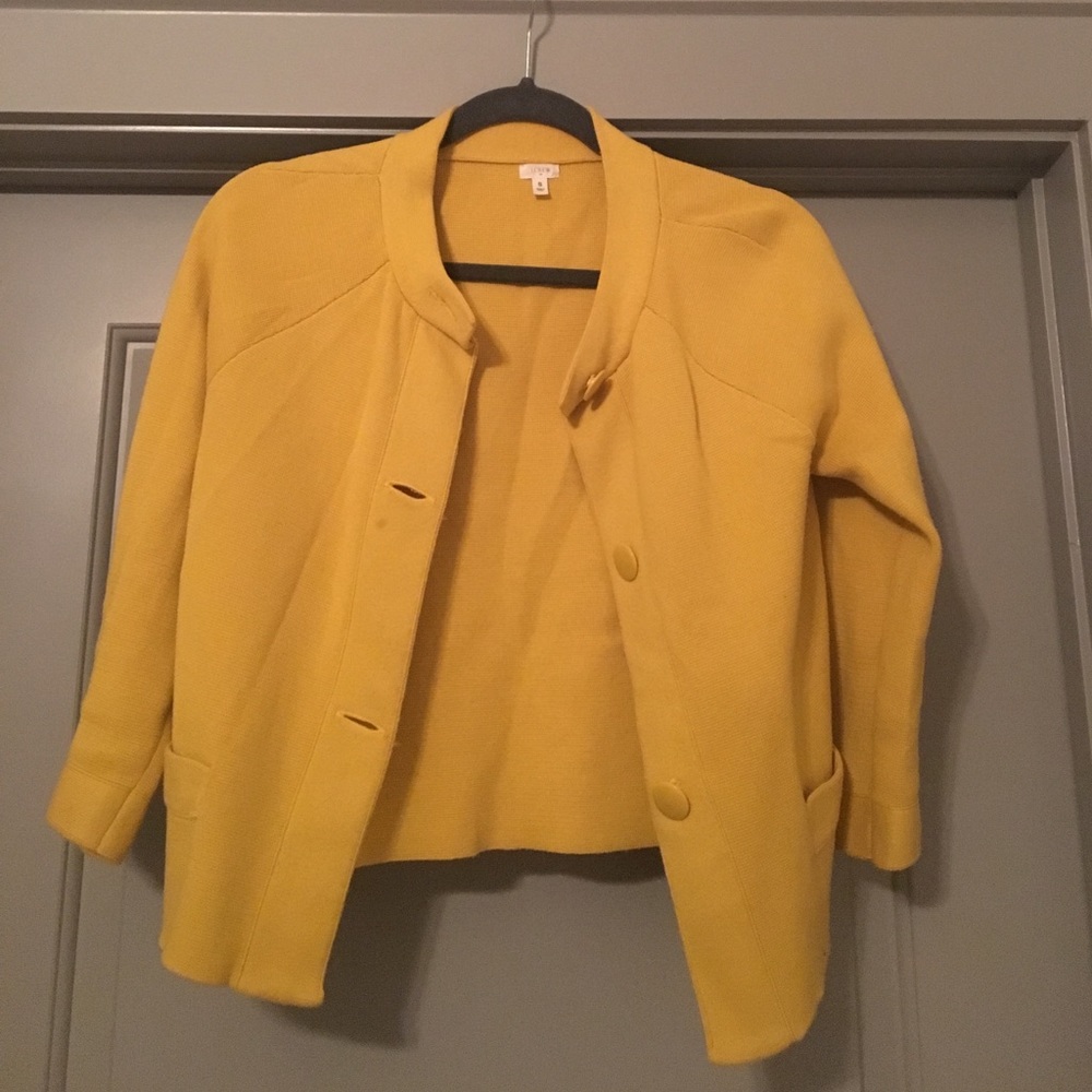 J. CREW | Mustard Yellow Sweater Jacket