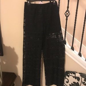Black lace pants from Target!! Super comfortable.