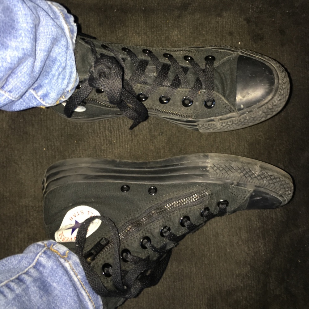 Zipper high top converse