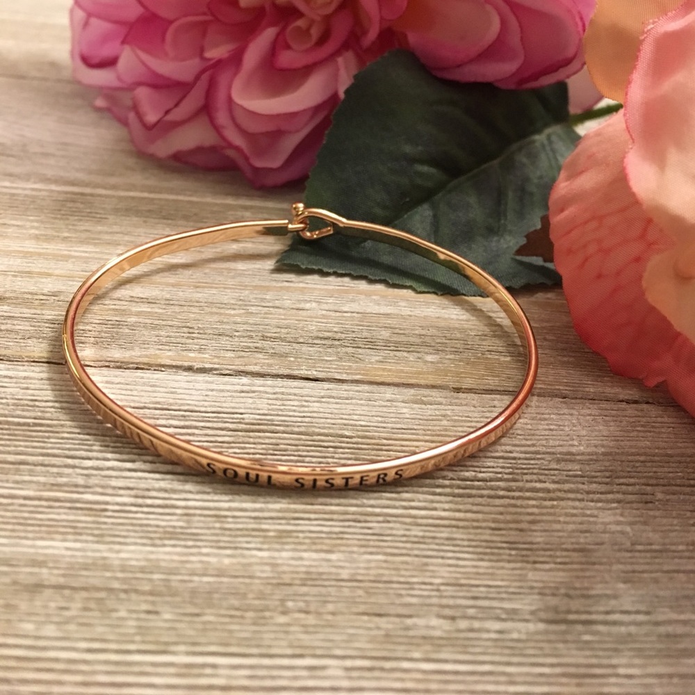 Soul Sisters Mantra Bangle Bracelet - Picture 4 of 6