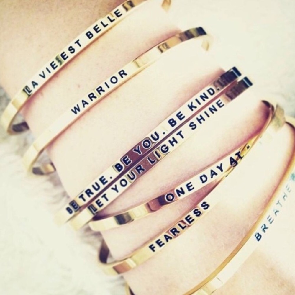 Soul Sisters Mantra Bangle Bracelet - Picture 5 of 6