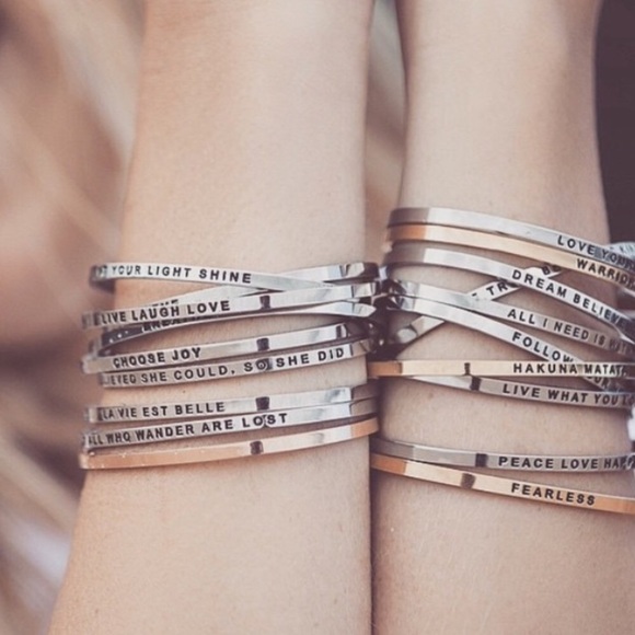 Soul Sisters Mantra Bangle Bracelet - Picture 6 of 6