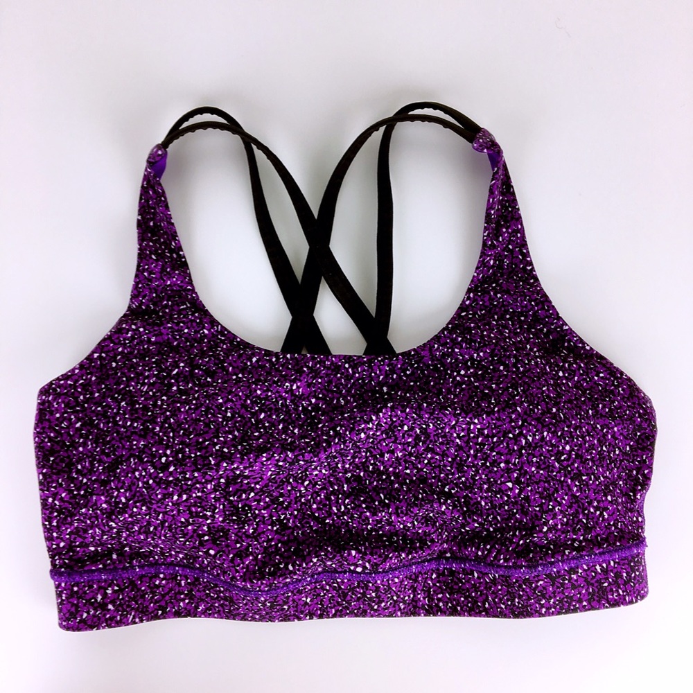 Lululemon Athletica Purple Pattern Energy Bra - 8