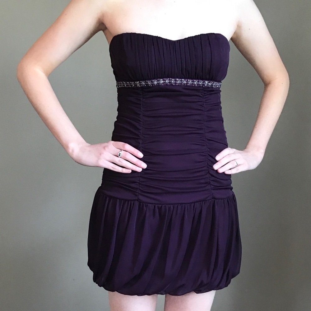 Purple Rouched Formal Dress