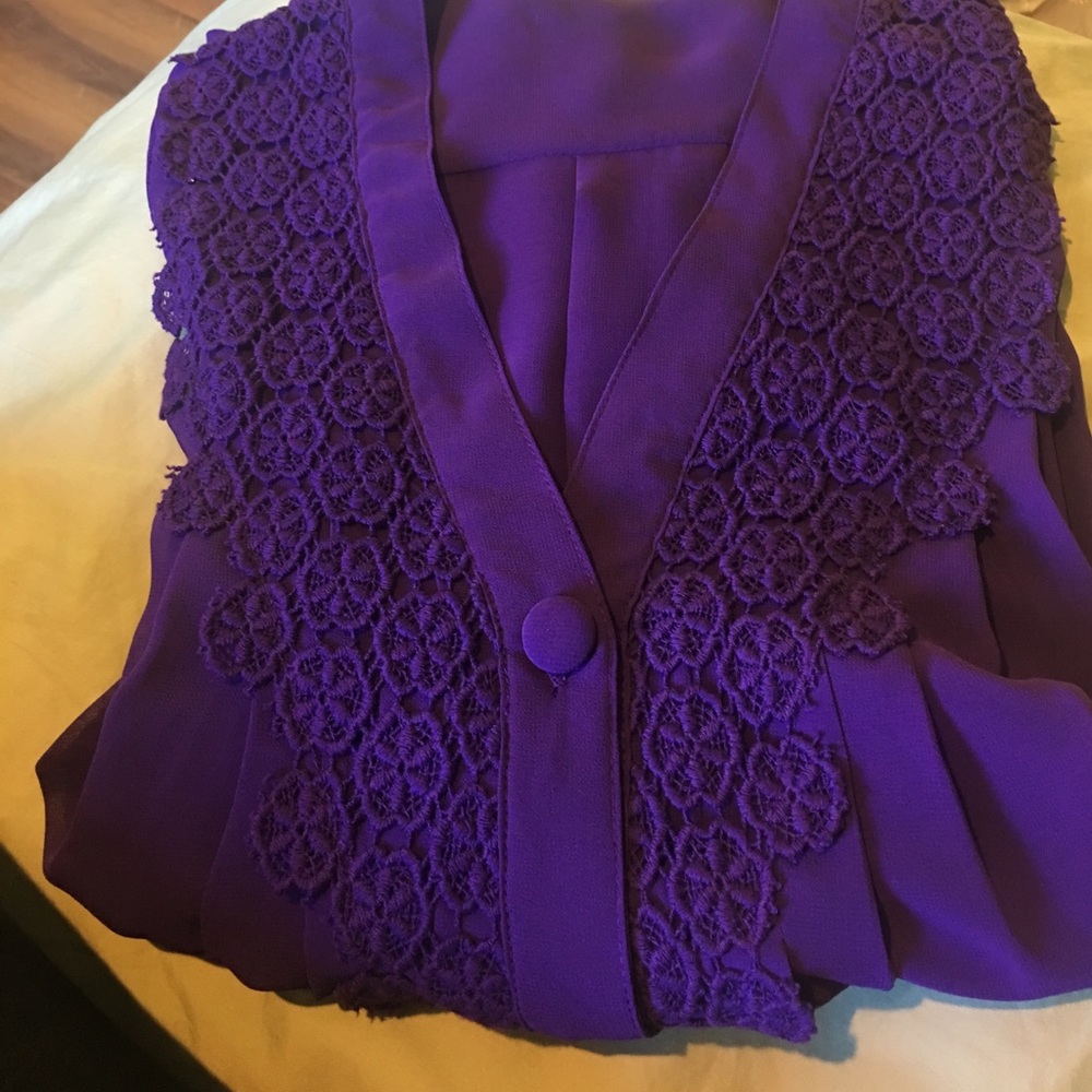 Gianni bini purple blouse size xs