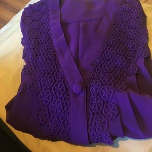 Gianni bini purple blouse size xs