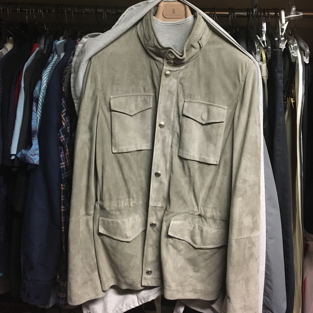 Brunello Cucinelli Suede Safari Jacket - Picture 2 of 4