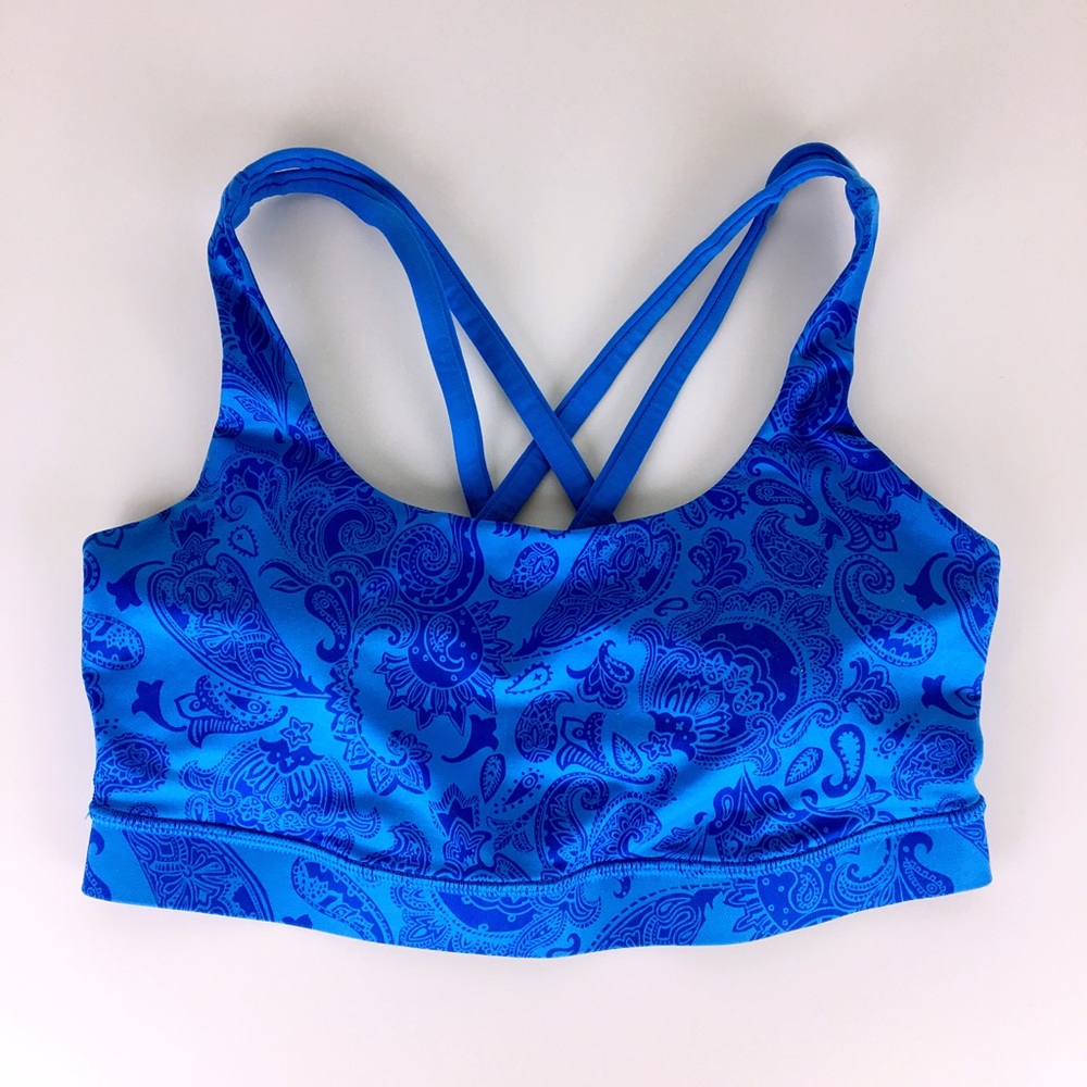 Lululemon Athletica Blue Paisley Energy Bra - 8