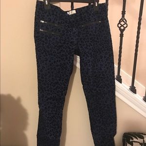 Forever 21 navy and cheetah pants.