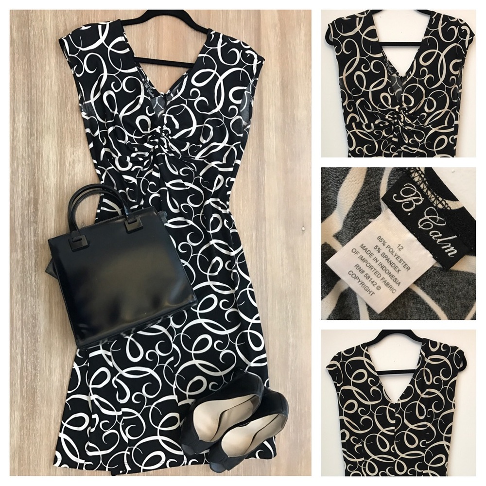Black printed dress