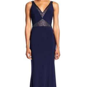 Adrianna Papell Navy long dress