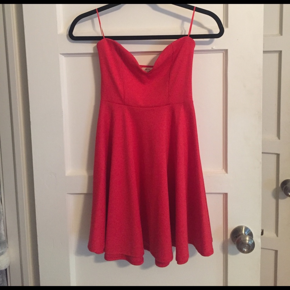 Red skater dress