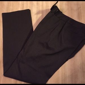 AK Anne Klein 2p black brown work pants