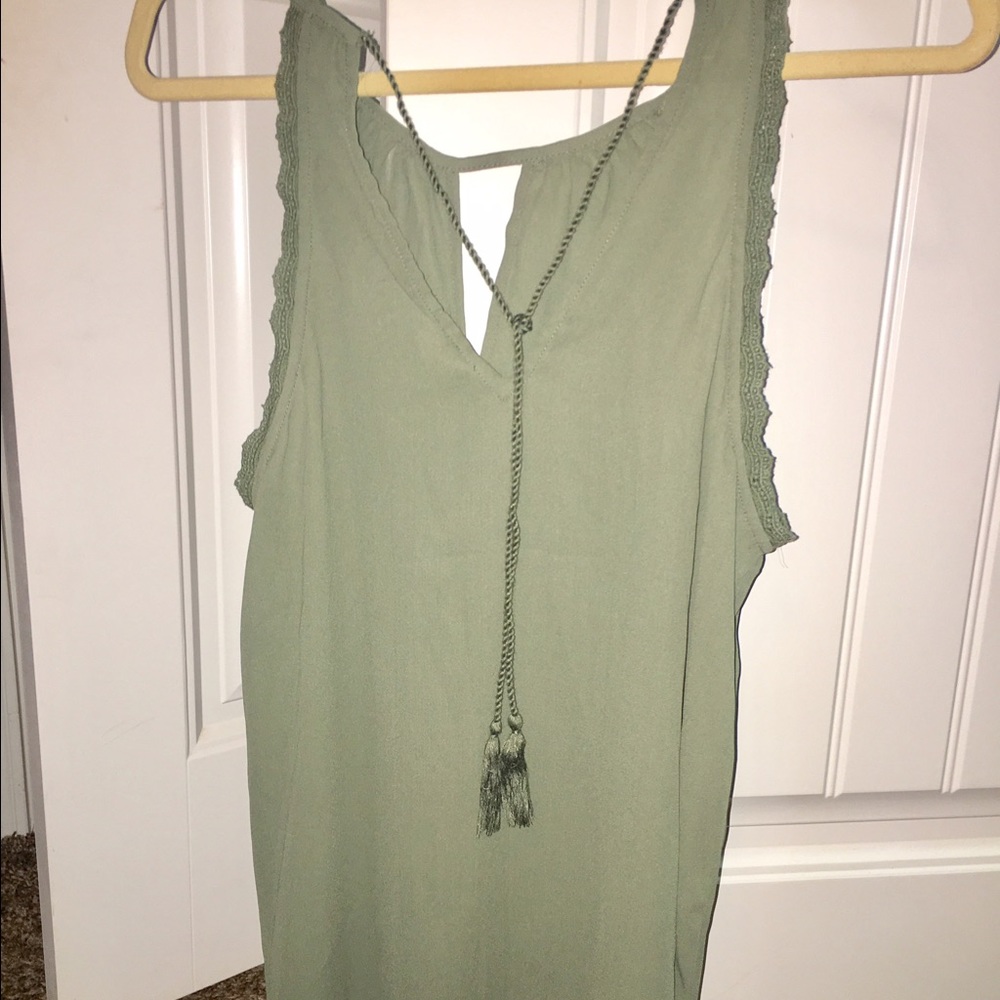 Olive green top