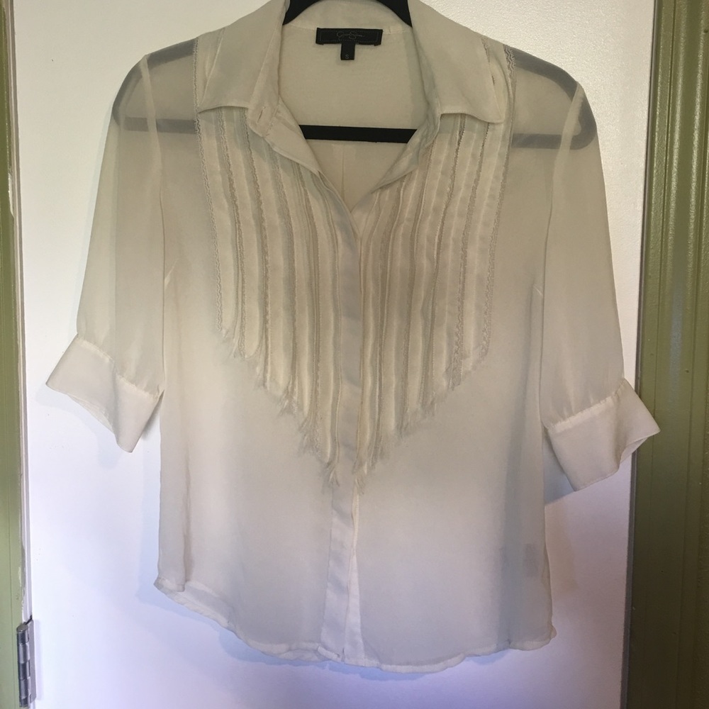 Cream color blouse size small