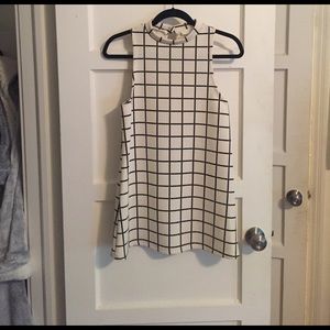High neck shift dress