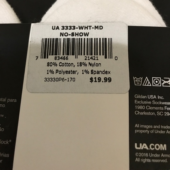 Under armour men's socks No Show sock, 6pcs - Picture 4 of 4