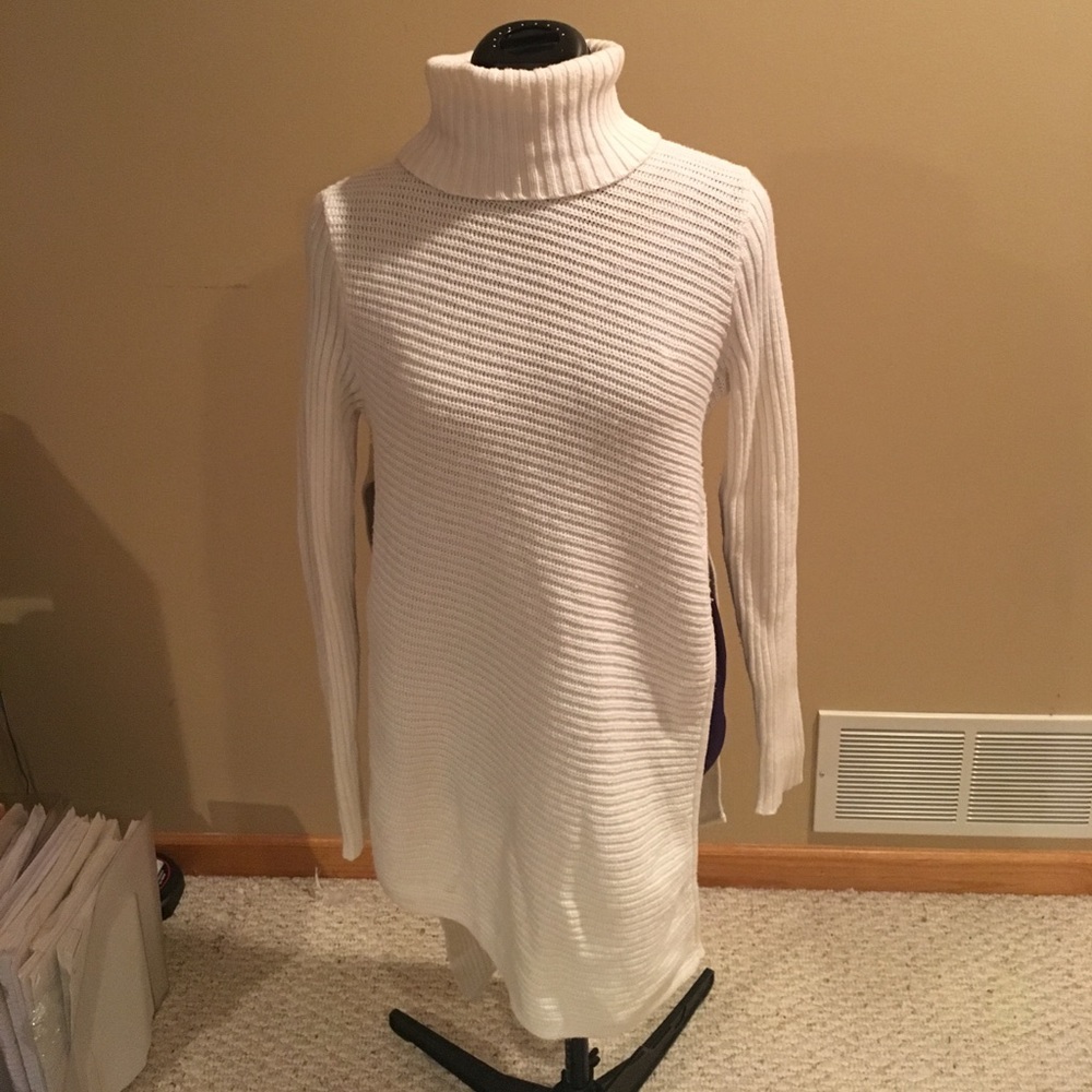 Express turtle neck, asymmetrical sweater