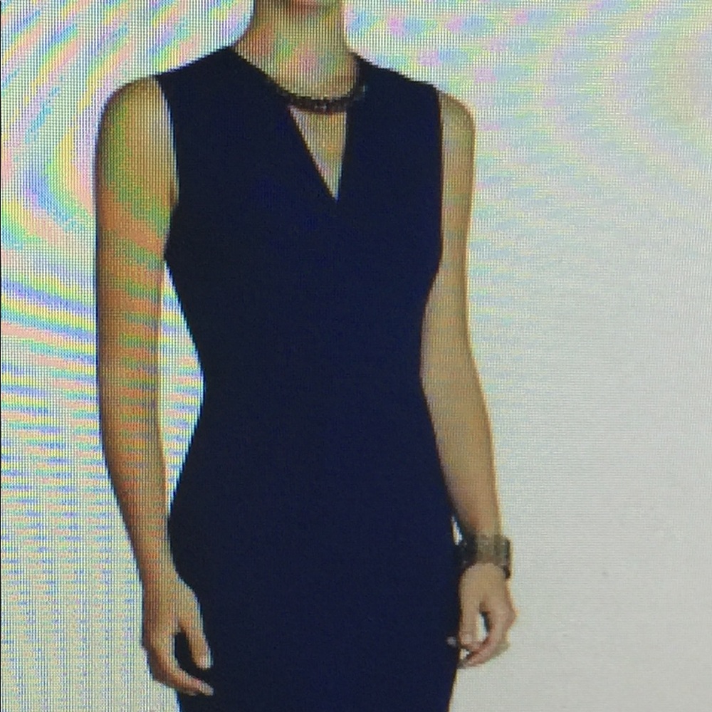 BCBGMAXAZRIA Samantha Beaded-Neck Dress